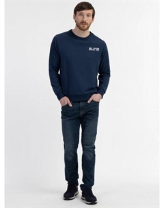 Толстовка с круглым вырезом, синий Dreimaster