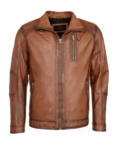 Кожаный пиджак, коричневый Jcc