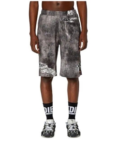 Однотонные мужские шорты, темно-серый Diesel