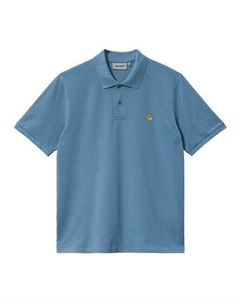 Мужская классическая рубашка-поло из пике с короткими рукавами, синий Carhartt wip