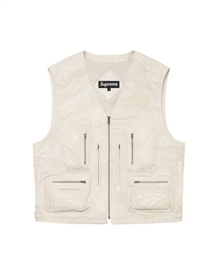 Жилет Patchwork Leather Cargo Vest, белый Supreme
