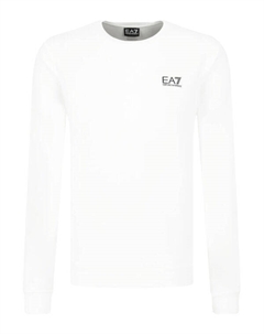 Лонгслив мужской базовый хлопковый, белый Ea7