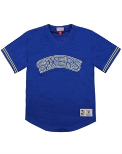Майка с сеткой для чемпиона НБА Mitchell & Ness Philadelphia 76ers, синий Mitchell and ness