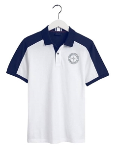 Мужская рубашка-поло в морском стиле, белый Gant