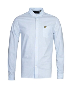 Рубашка из жатого хлопка с длинными рукавами для бассейна, синий Lyle & scott