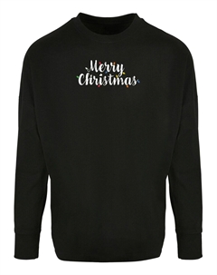 Лонгслив MERRY CHRISTMAS LIGHTS, черный Merchcode
