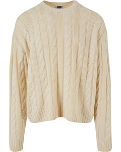 Пуловер Gestrickter Rundhalsausschnitt, песочный Urban classics