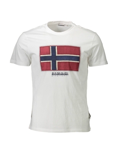 Белая хлопковая мужская футболка Napapijri