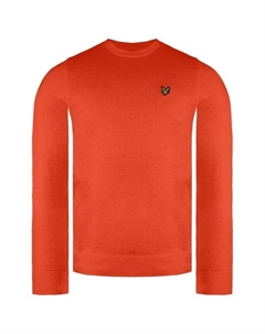 Мужской свитер из мериноса, оранжевый Lyle & scott