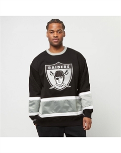 Толстовка NFL Satin Insert Fleece Crew Oakland Raiders, цвет black Mitchell and ness