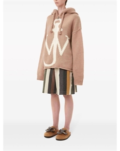 Худи на молнии с принтом, нейтральный цвет Jw anderson