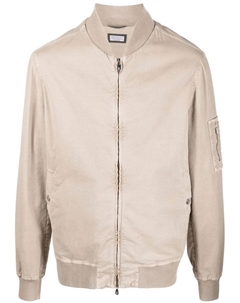 Бомбер на молнии, нейтральный цвет Brunello cucinelli