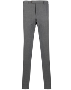 Брюки строгого кроя из смесовой шерсти, серый Canali