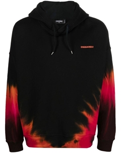 Худи с принтом тай-дай, черный Dsquared2