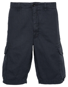 Шорты карго с узором в елочку, синий Incotex