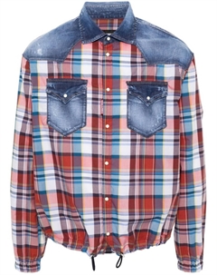 Рубашка со вставками, синий Dsquared2