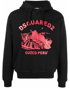 Худи с логотипом, черный Dsquared2