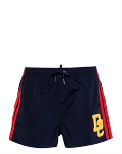 Плавки-шорты с кулиской и нашивкой-логотипом, синий Dsquared2