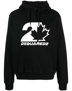 Худи с кулиской и логотипом, черный Dsquared2