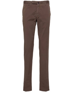 Твиловые брюки чинос средней посадки, коричневый Incotex