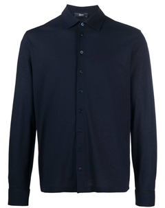 Рубашка с отложным воротником, синий Herno