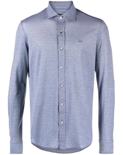 Рубашка из пике с вышитым логотипом, синий Paul & shark