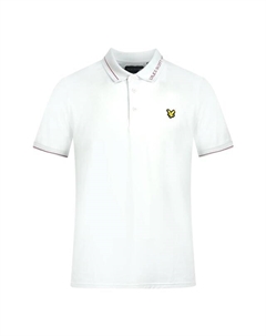 Белая рубашка-поло с фирменным воротником, белый Lyle & scott