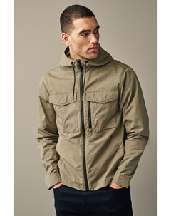 Куртка-Рубашка в практичном стиле с капюшоном, бежевый Next