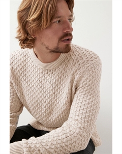 Стандартный свитер с косой строчкой, бежевый Next