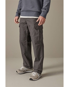 Свободные брюки-карго из материала рипстоп, серый Next