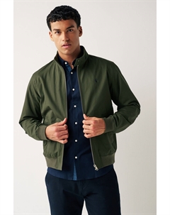 Водонепроницаемая куртка Харрингтон на клетчатой подкладке, зеленый Next