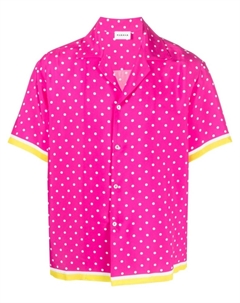 Шелковая рубашка в горох, розовый Parosh