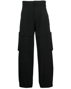 Широкие брюки с завышенной талией, черный Msgm