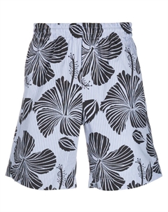 Шорты-бермуды с принтом, синий Msgm