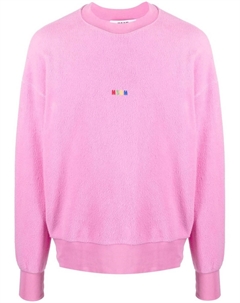 Флисовая толстовка с вышитым логотипом, розовый Msgm