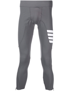 Компрессионные тайтсы с полосками 4-Bar, серый Thom browne