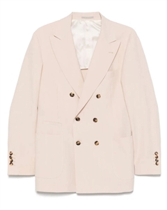 Льняной пиджак, розовый Brunello cucinelli