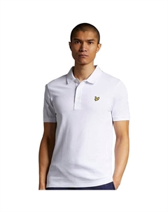 Простая рубашка-поло, белый Lyle & scott