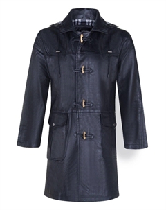 Классический кожаный дафлкот-Aylesbury, черный Infinity leather