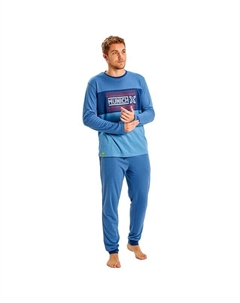 Пижама с длинными рукавами для зимы madp0252, синий Munich