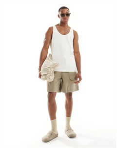 Майка Heavyweight, кремовый Asos design