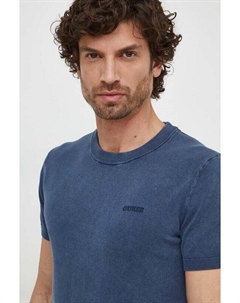 Свитер с оттенком шелка, темно-синий Guess