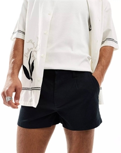 Шорты Design Pleated Chino, черный Asos
