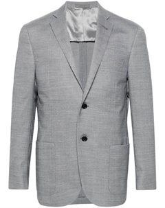 Однобортный пиджак из смесовой шерсти, серый Corneliani
