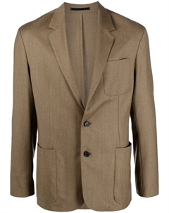 Однобортный пиджак из смеси шерсти и кашемира, коричневый Paul smith
