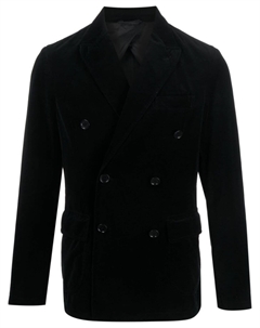 Двубортный пиджак с заостренными лацканами, черный Aspesi