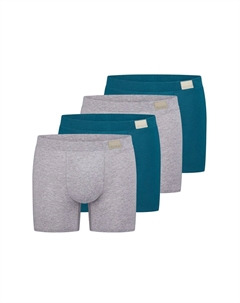 Комплект из 4 шт. (длинные короткие/трусы) для мужчин GO Natural, серый Sloggi