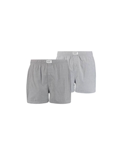 Мужские боксеры, 2 шт. – тканые шорты, хлопок, однотонные, серый Levi's®