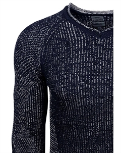 Вязаный свитер необычным узором спицами, цвет Marine Rusty neal