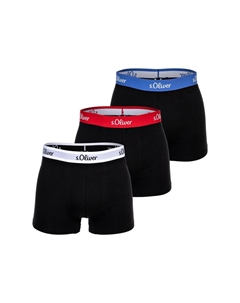 Мужские боксеры, 3 шт. - боксеры, хлопок стрейч, цвет Schwarz Kontrast S.oliver